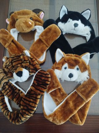 Gorro Bufanda y Guante animales