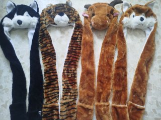 Gorro Bufanda y Guante animales