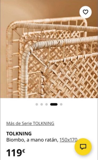 Biombo Ratan Ikea como nuevo. Separador de ambient