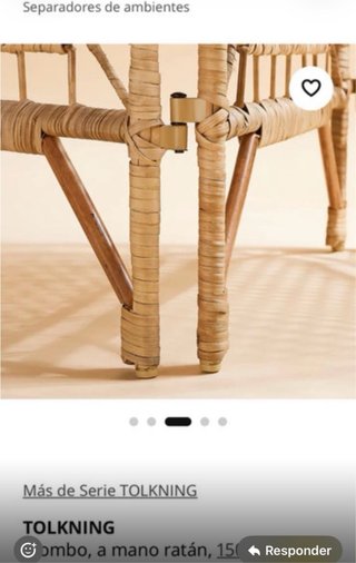 Biombo Ratan Ikea como nuevo. Separador de ambient