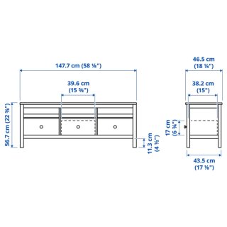 Mueble TV Ikea Hemnes Madera