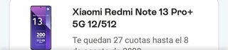 Xiaomi Redmi Note 13 Pro+ 5Ga 12/512GB Morado urge