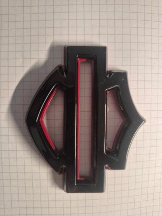 Logo Harley Davidson depósito negro/rojo