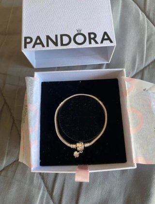 Pulsera Pandora Plata con Charm Flor