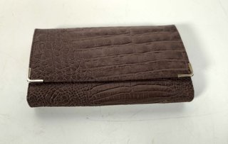 Cartera Piel Gris/Marrón