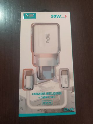 Cargador ME-TEC 20W + Cable C a C 100cm