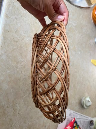 Cesta Mimbre/Rattán Artesanal Marrón