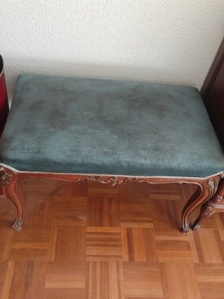 Banqueta Descalzadora Estilo Luis XV
