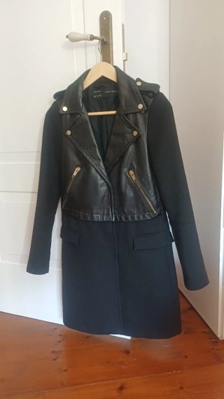 Abrigo Zara Mujer Negro