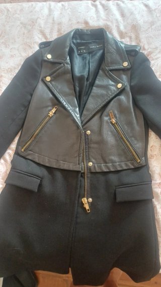 Abrigo Zara Mujer Negro