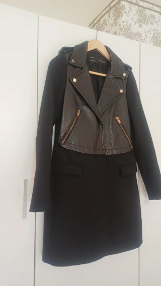 Abrigo Zara Mujer Negro