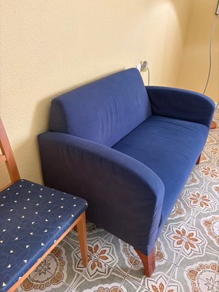 Sofá de 2 plazas azul