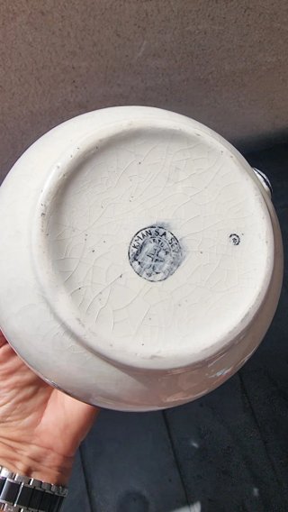 Jarra de leche Cartuja porcelana grande