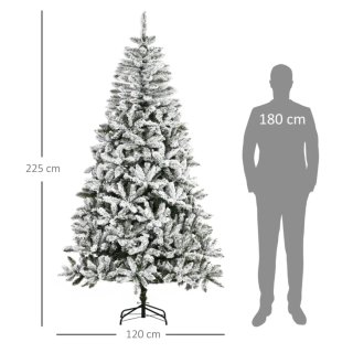 Árbol Navidad Artificial 225cm Nieve Ignífuga
