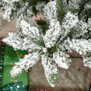 Árbol Navidad Artificial 225cm Nieve Ignífuga
