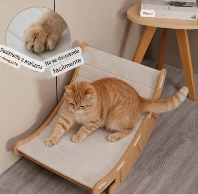 Cama Mecedora para Mascotas Marrón y Beige