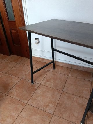 Escritorio estilo industrial madera y metal Sklum