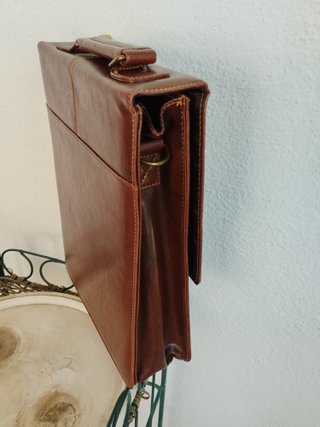 Bolso Pierre Deone Piel Marrón Documentos