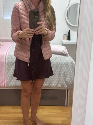 Anorak rosa acolchado