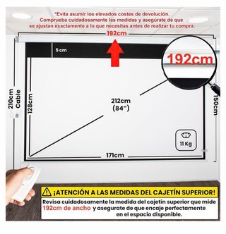 Pantalla de proyección motorizada