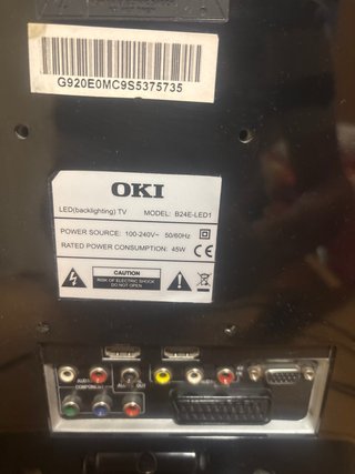 TV OKI 24 pulgadas negro
