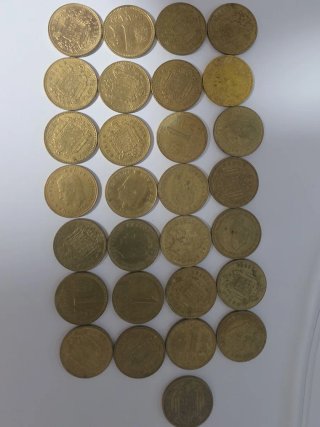 Lote 8 monedas antiguas 1 peseta (8)