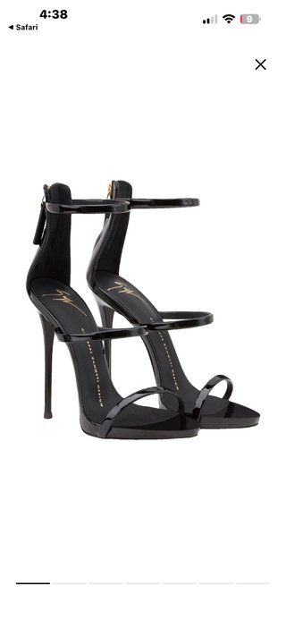 Sandalias Giuseppe Zanotti Tacón Negro