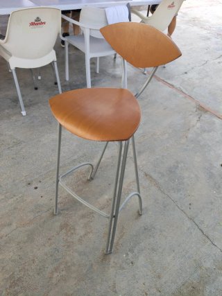 Taburete alto madera y metal