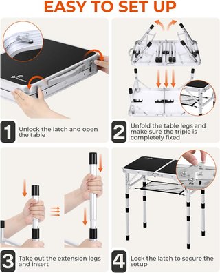 Mesa Camping Sportneer Plegable Ajustable