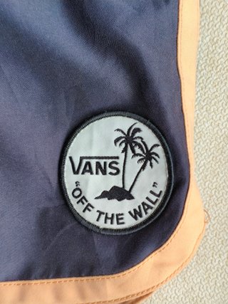 Bañador Vans Talla 32 Azul y Beige
