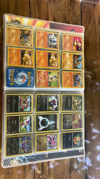 Lote de cartas Pokémon en álbum