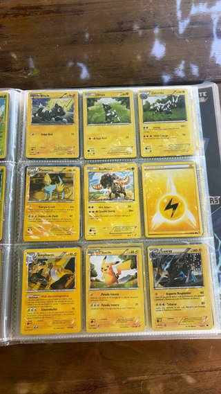 Lote de cartas Pokémon en álbum