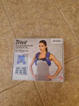 Chaleco lastrado Crivit 4 kg running pesas gym
