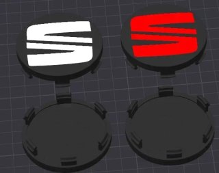 4 TAPA BUJES LOGOTIPO SEAT EN ROJO O BLANCO