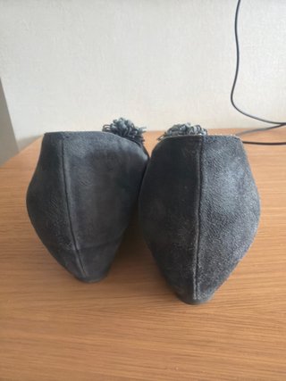 Zapatos tacón ante azul talla 36