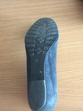 Zapatos tacón ante azul talla 36