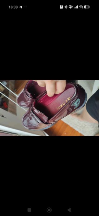 Mocasines charol burdeos plataforma mujer