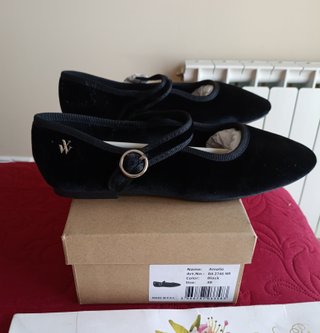 Merceditas terciopelo negro Vanessa Wu T.38
