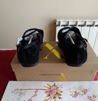 Merceditas terciopelo negro Vanessa Wu T.38