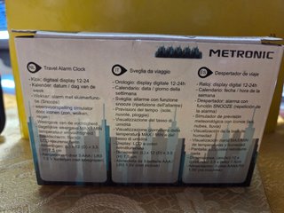 Sveglia da viaggio Metronic con display a colori