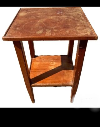 Tavolino vintage 2 ripiani in legno