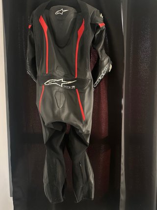 Mono de moto Alpinestars negro/rojo