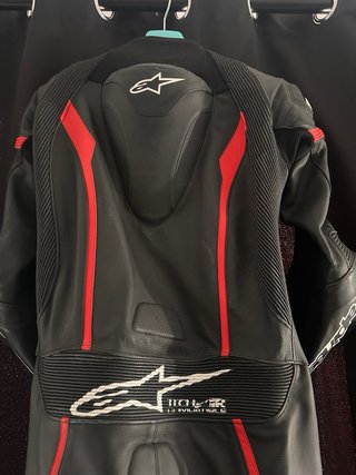 Mono de moto Alpinestars negro/rojo