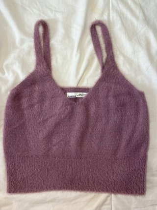 Top lila tirantes peludo Pull&Bear M