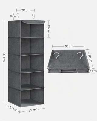 Organizador Colgante Armario SONGMICS Gris