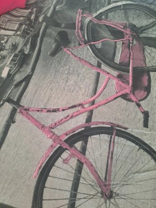 Juego Sábanas Cama 90cm Bicicleta Rosa