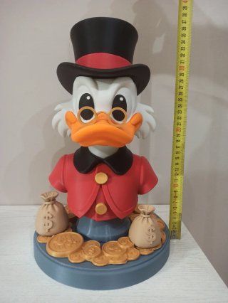 Busto Zio Paperone Stampa 3D - 37 cm