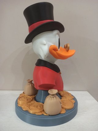 Busto Zio Paperone Stampa 3D - 37 cm
