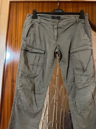 Pantaloni cargo Seventy verde oliva