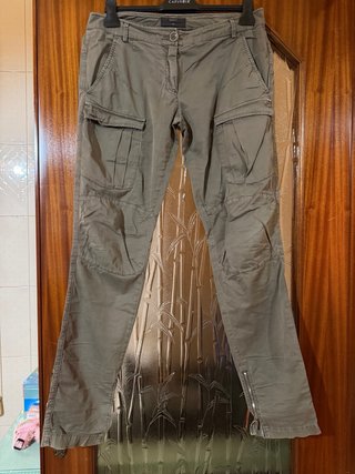 Pantaloni cargo Seventy verde oliva